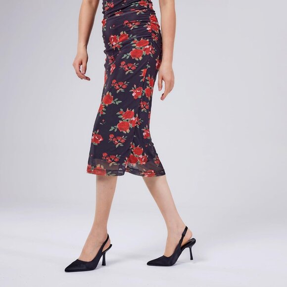 Women Black Satin Pointed Closed Toe mid Slingback Mid High Heels Stiletto Pumps - Picture 9 of 9